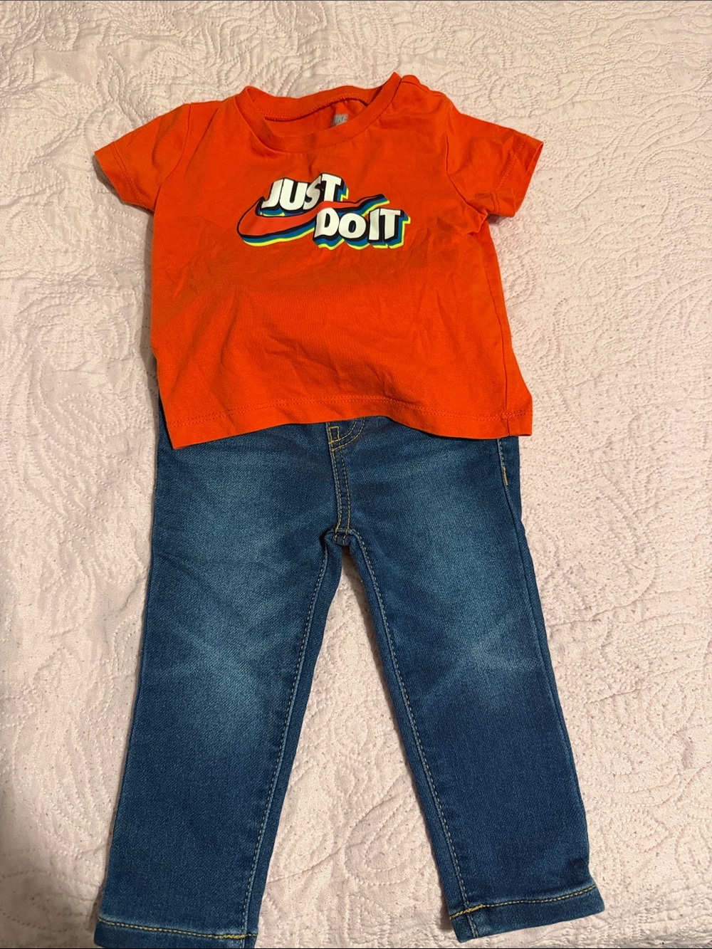 Children's Dark Blue Denim Pull-On Jeans - Picture 2 of 3